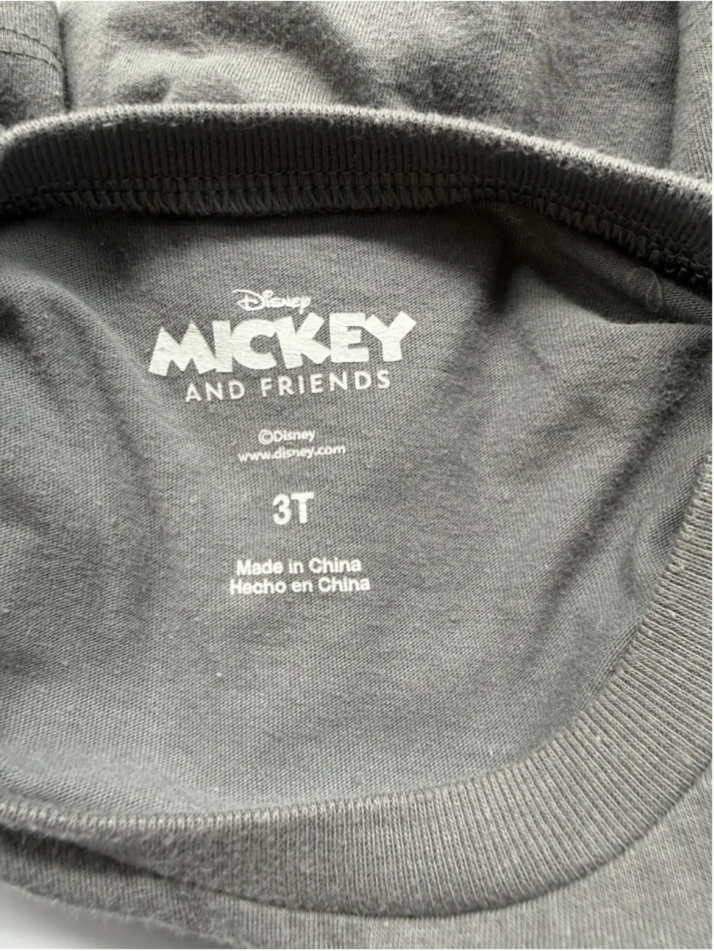 Disney Mickey And Friends T Shirt Kids Size 3T Gray changing image
